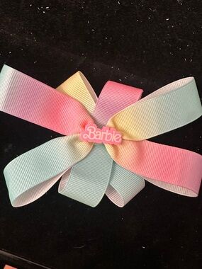 Barbie Pastel Multi-Color Gradient Bow Hair Clip
